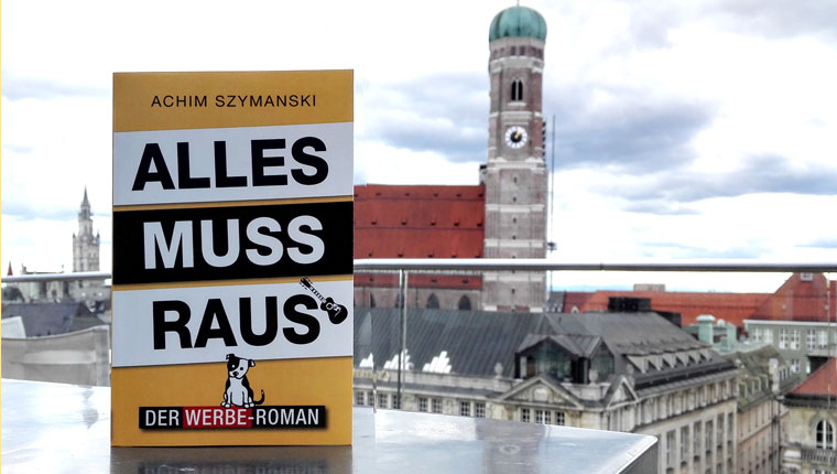 Der Werbe-Roman neben der Frauenkirche