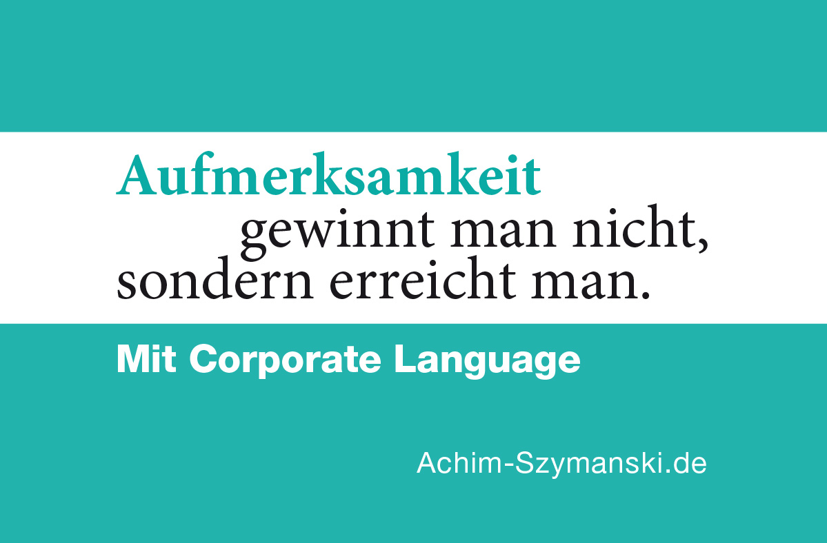 Corporate Language - Achim Szymanski