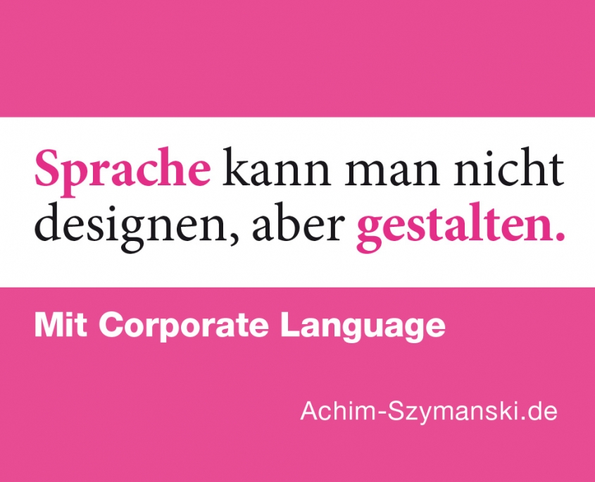 Corporate Language gestalten