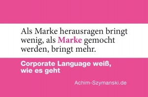 Corporate Language - die Marke